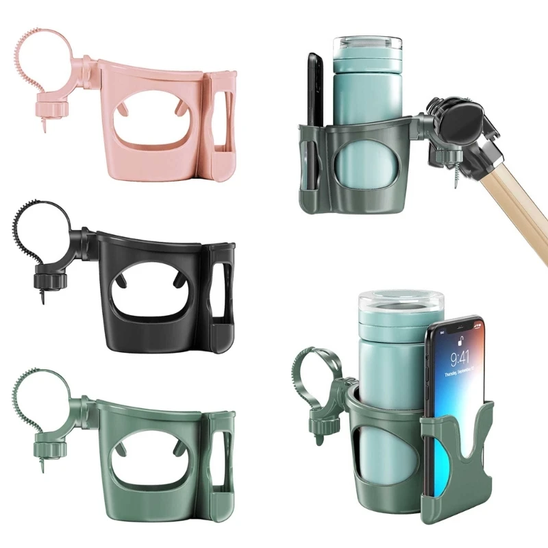 67JC Kinderwagen Tasse Halter Warenkorb Flasche Rack Keine Demontage für Installation Strap-auf Baby Kinderwagen Autoscooter Bar Montieren