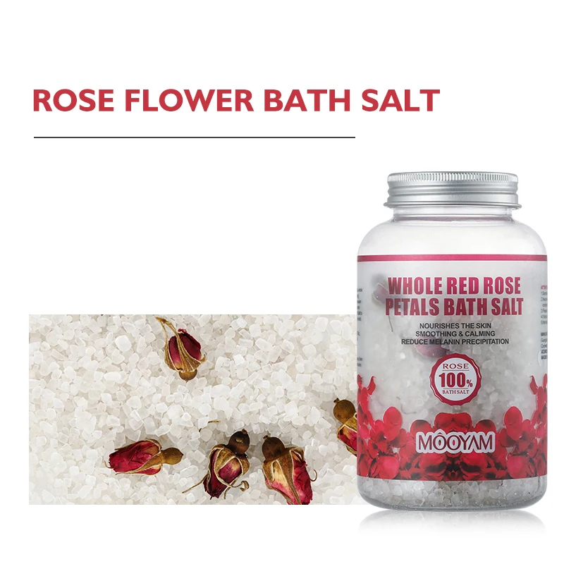 Jasmine Flower Bath Salt With Lavender Rose Peach Blossom Petals Skin Moisturize Exfoliating Soothing Bath Soaking Salts