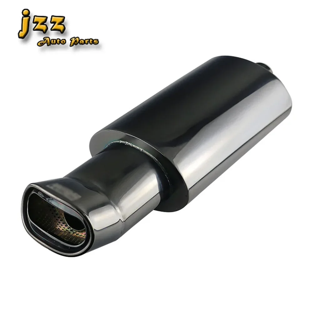 

high quality 63mm inlet race muffler 138*76mm square outlet auto Sport Car exhaust muffler pipe