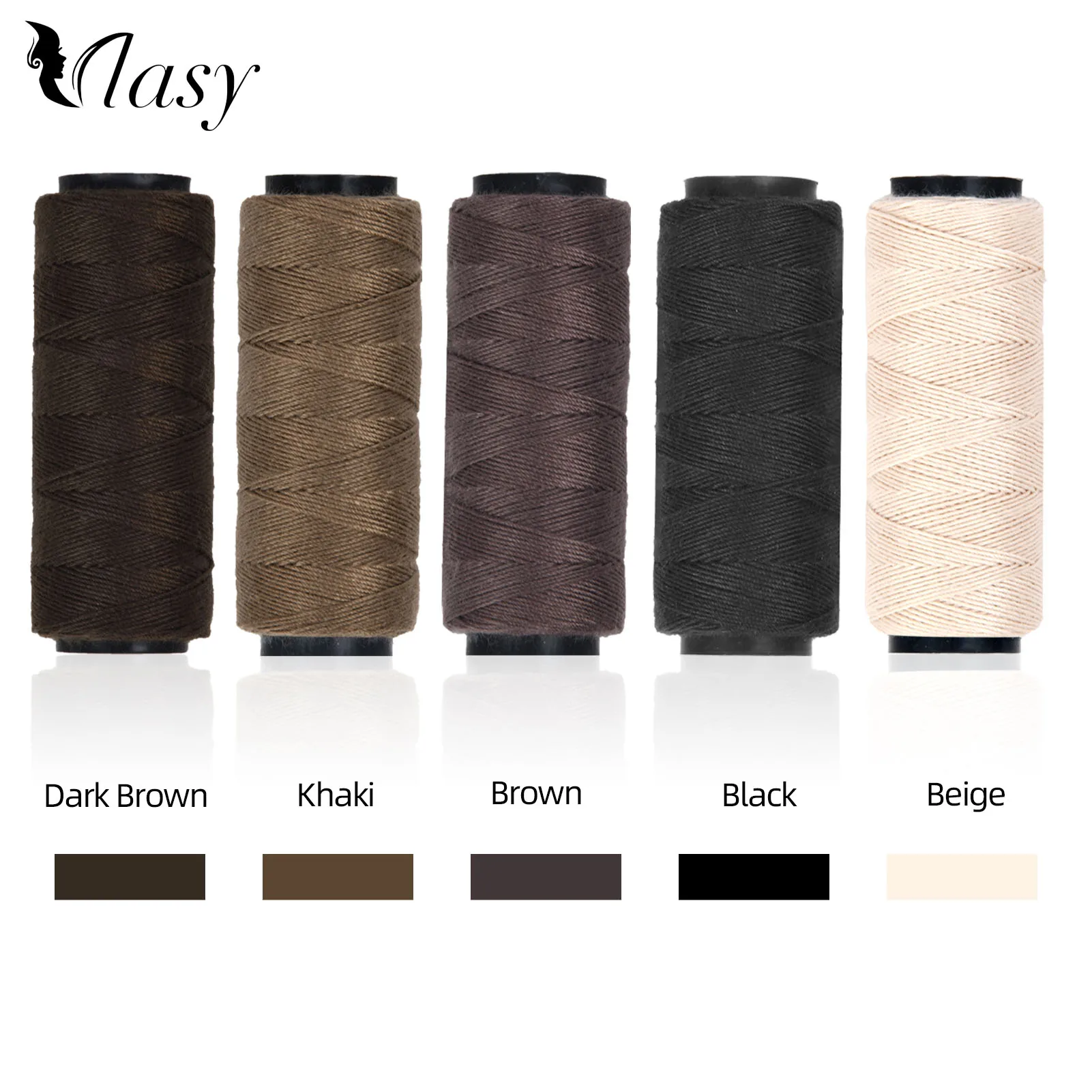 Vlasy Professional Sewing Threads Polyester Weaving Threads Using for Making Hand Sewing Hair Extensions Making Wigs DIY