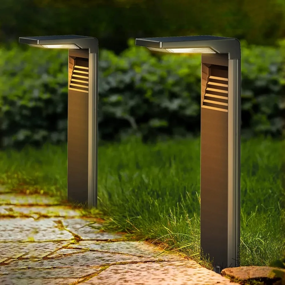 

LED Solar Lawn Lamp Outdoor Garden Street Light Waterproof with 2 Modes Bright Solar Street Lighting for Outdoor Backyard Garden