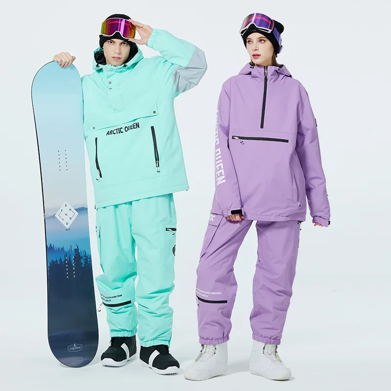 Ski Suit Set for Men and Women Single Board and Double Board Skiing Windproof and Warm Skiing Set