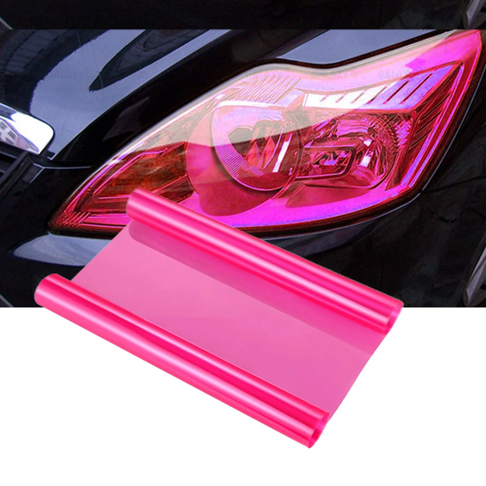 

Pink Smoke Headlight Film Vinyl Sheet Car Fog Light Tint Car Decoration Decals Taillight Headlight Film Vehicle Stickers