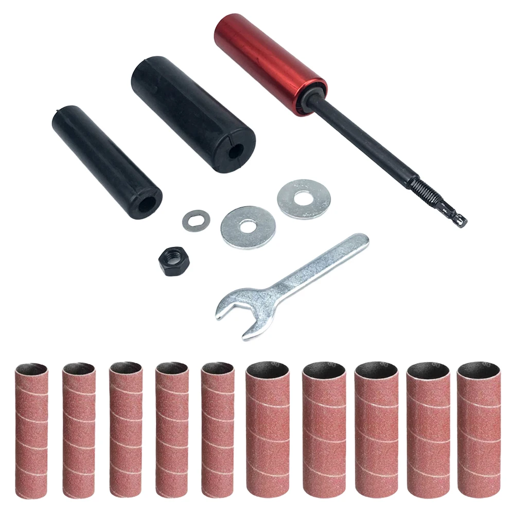 Drum Sanding Sleeves Hand-Held Rubber Sanding Drum For Drill Spindle Sander Adapter Grinding For Wood Metal Plastic Glass Stone
