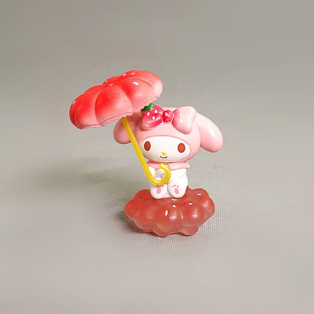 Sanrio 10Cm Figurka Strawberry Shortcake Hello Kitty Anime Cinnamoroll Melody Kuromi Doll Kawaii Diy Cake Christmas Gifts Toy Kid