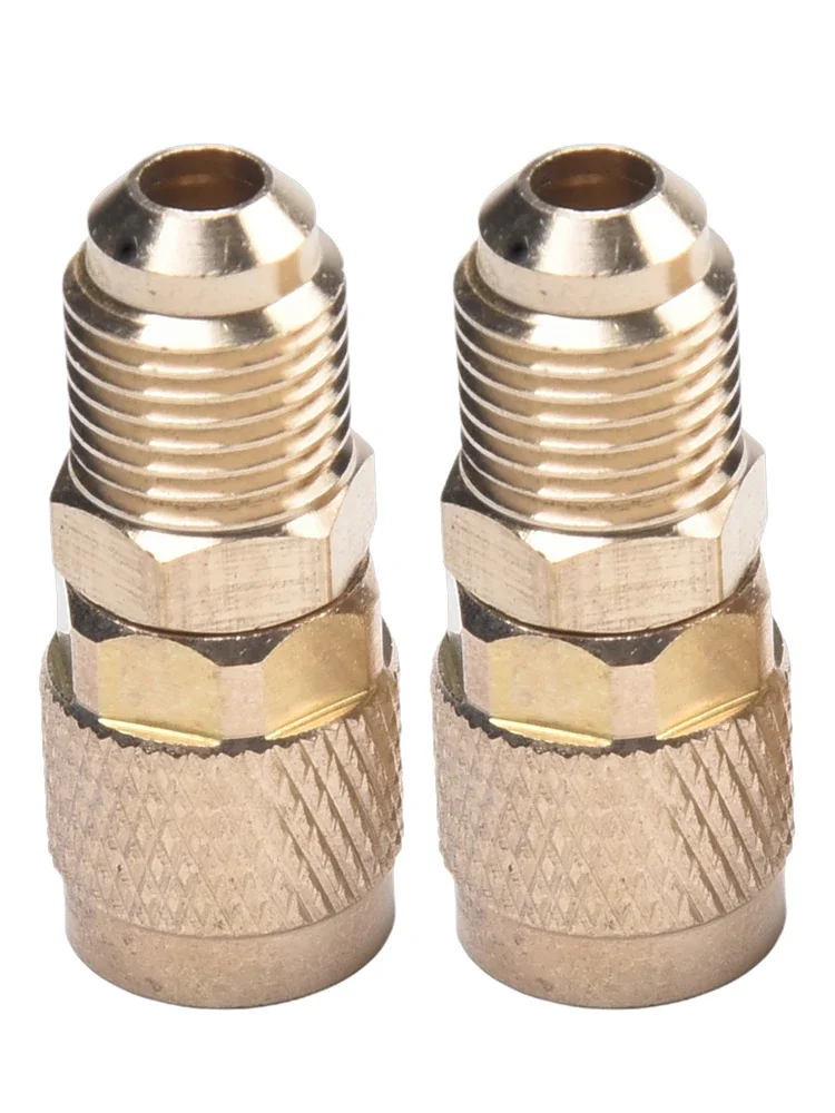 2pcs/set Adapters R410a Adapter 5/16 SAE F Quick Couplers To 1/4 SAE M Flare 5/16 SAE M To 1/4 SAE For R410 R32 R22