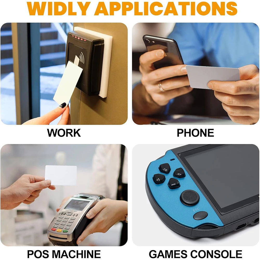 RFID NFC Smart Ntag215, пустая белая карточная бирка, перезаписываемая, 504 байта, совместимая с Tagmo и Amiibo для телефонов Android и с поддержкой NFC