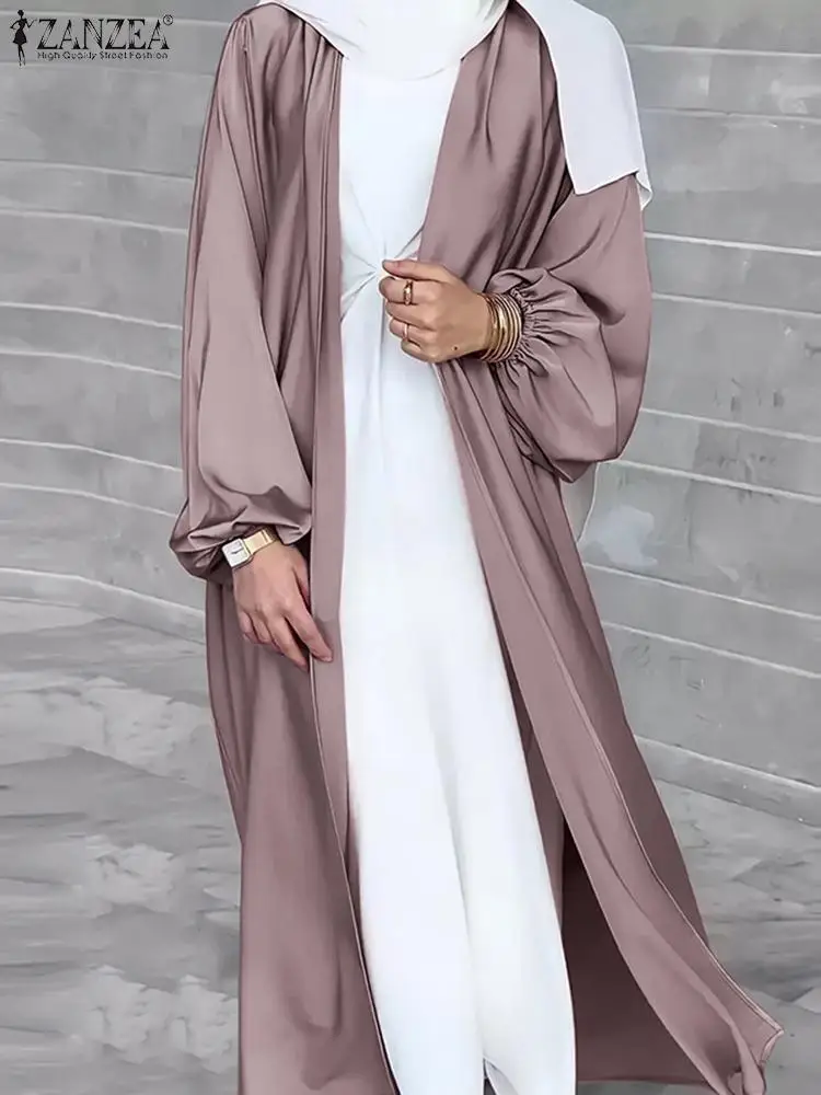 

Fashion Muslim Hijab Abayas For Women Chiffon Open Abaya Kimono ZANZEA Dubai Turkey Islam Kaftan Casual Cardigan Femme Caftan