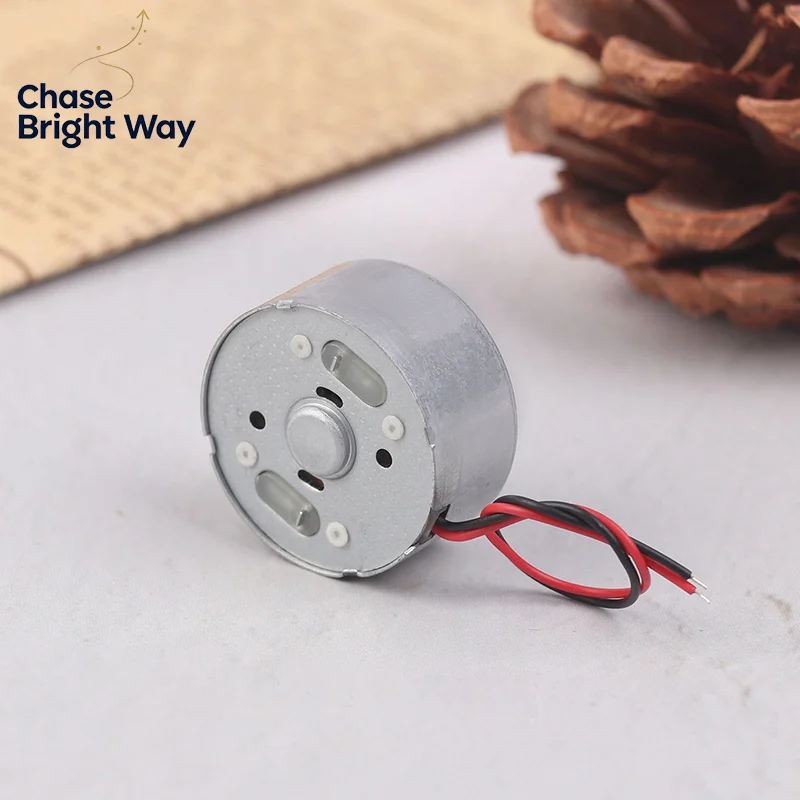 One Or 2pc RF-300EA-1D390 DC 1.5V 3V 5V 6V 7250RPM Mini Mute 24mm Spindle Motor Metal Brush Engine DIY Solar Power Toy Model