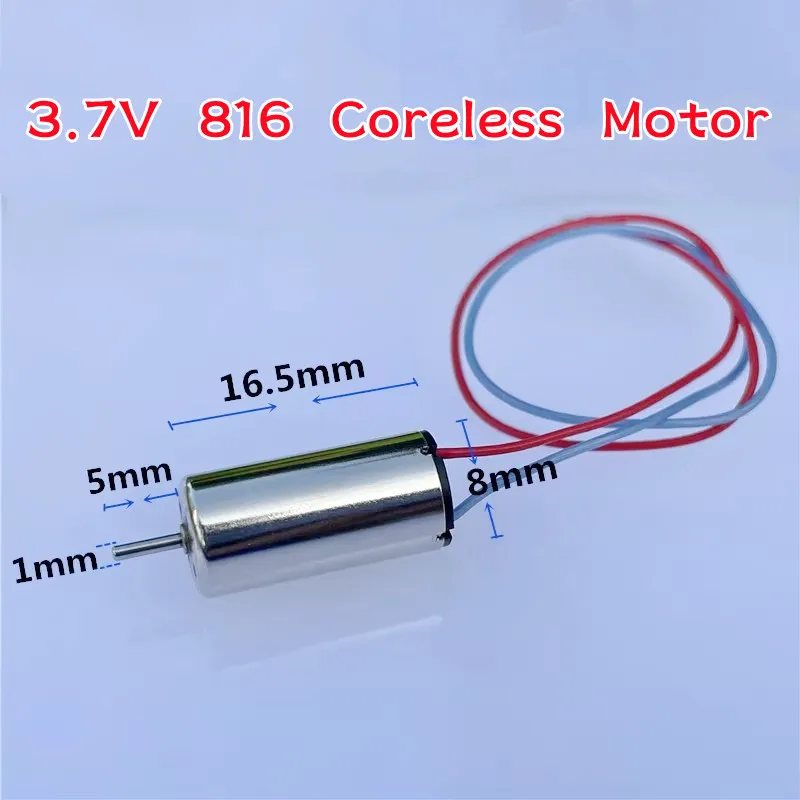 Mini 8mm*16.5mm High Speed Motor DC 3.7V 816 Coreless Motors R/C Plane Drone Aircraft  Drone Quadcopter Engine Spare Parts