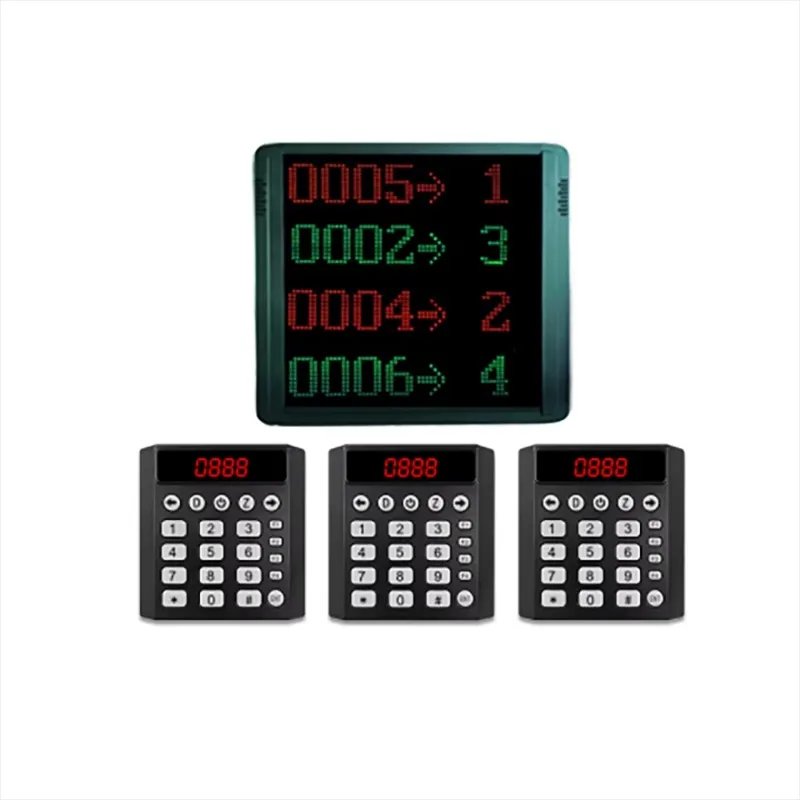 Modern Restaurant Hospital Queue Call Display  Waiter Calling Screen Show Four Group Waiting Number
