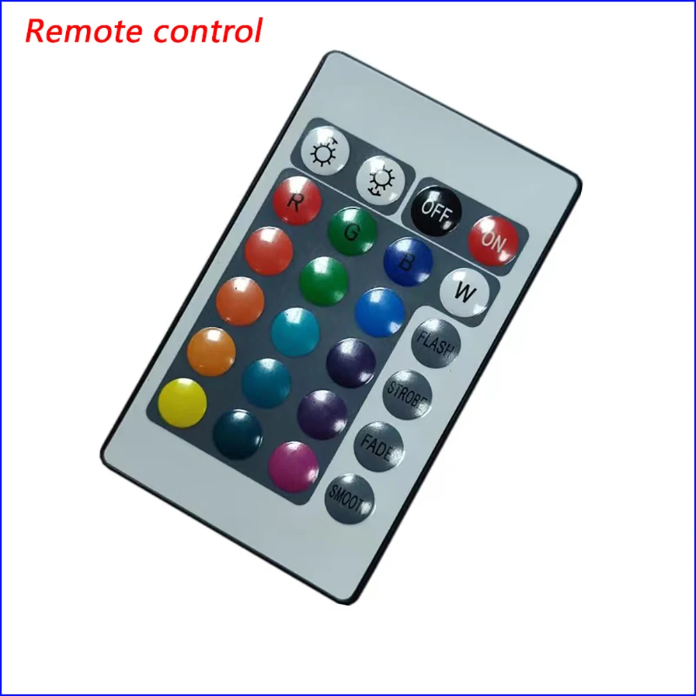 DC Input 5V colorful gradient LED RGB light board with remote control(include CR2025 battery).