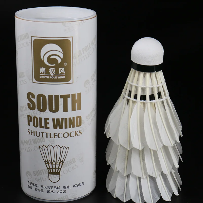 

Badminton Shuttlecock White Goose Board Feather Flying Stability Durable Shuttlecock Ball 3pcs/ 6pcs feather shuttlecock indoor