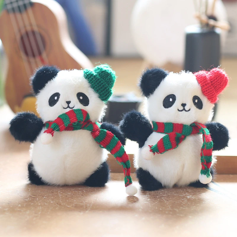 Cute Cartoon Panda Plush Doll Toy Pendant Keychain Backpack Hangings Decoration Gifts