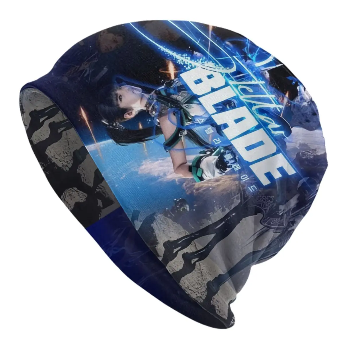 Korean Action Adventure Game Stellar Blade Cartoon Beanies Caps Men Women Unisex Street Winter Warm Knit Hat Adult Bonnet Hats