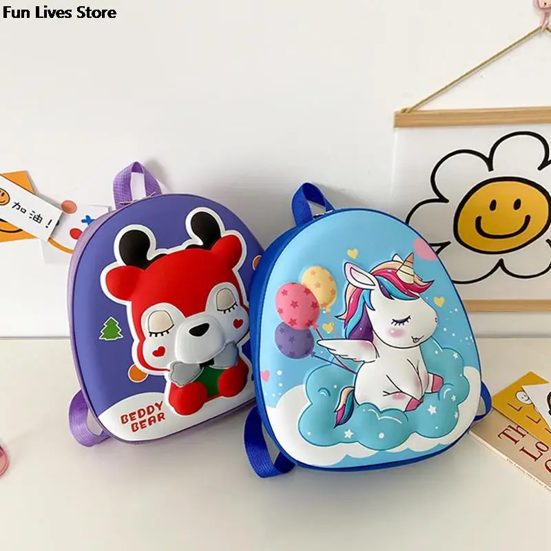 Kids Kindergarten Schoolbag Cartoon Unicorn Backpack Cute Animal Satchel Bags Children Book Storage Handbags Boys Girls Purse