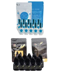 Pegamento de extensión de pestañas negras para mujer, secado rápido fuerte Sky Zone, pegamento adhesivo de pestañas postizas, baja irritación, 5ml, 5/10 botellas