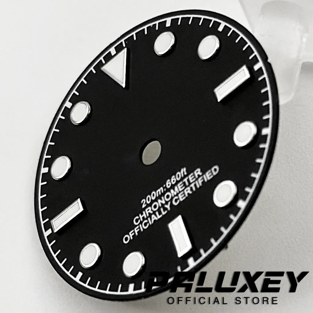 29 مللي متر العقيمة أسود رمادي ساعة الطلب مضيئة ساعة وجوه لحركة NH35 NH36 ETA 2824 2836 ميوتا 8215 Mingzhu DG2813 3804