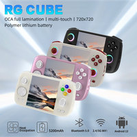 RG Cube Handheld Retro Game Console 3.95 Inch IPS Touch Screen 5200mAh Battery RGB Lighting Effects Retro Video Player