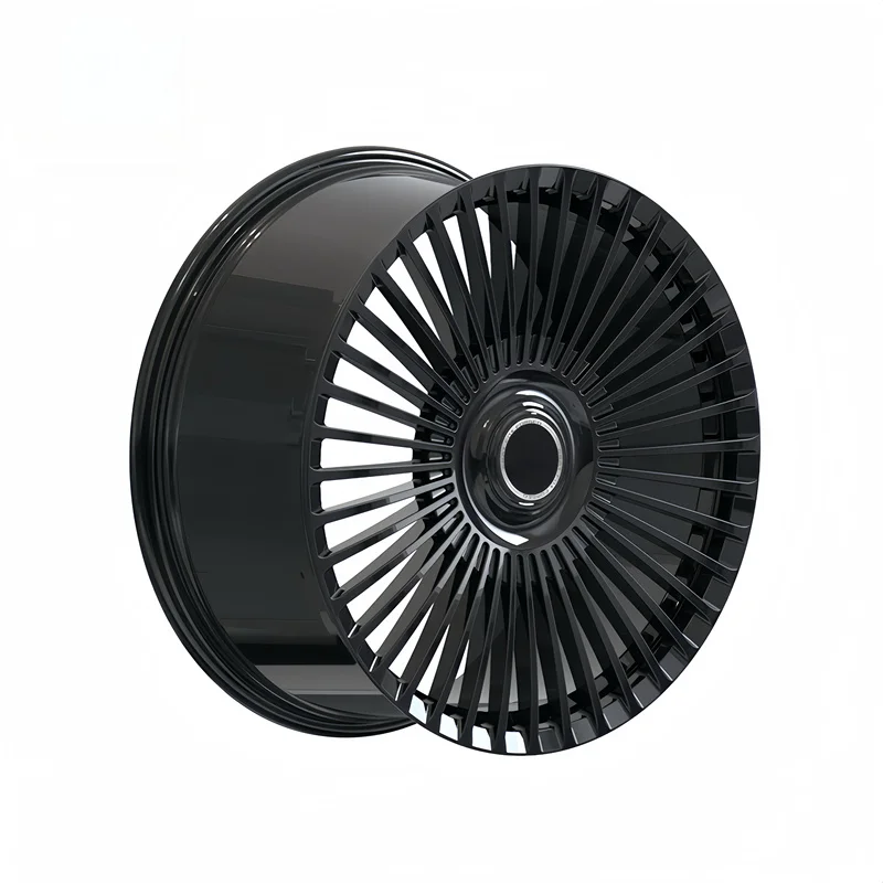 Forged Monoblock Multi Spoke Step Lip Wheels Black T6061 ET25-45 16-24 Inch 5x120