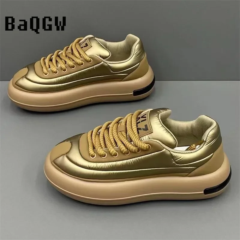 

Designer Chunky Sneaker Fashion Men Running Shoes Fashion Casual Microfiber Leather Upper Increased Internal Platform Shoes