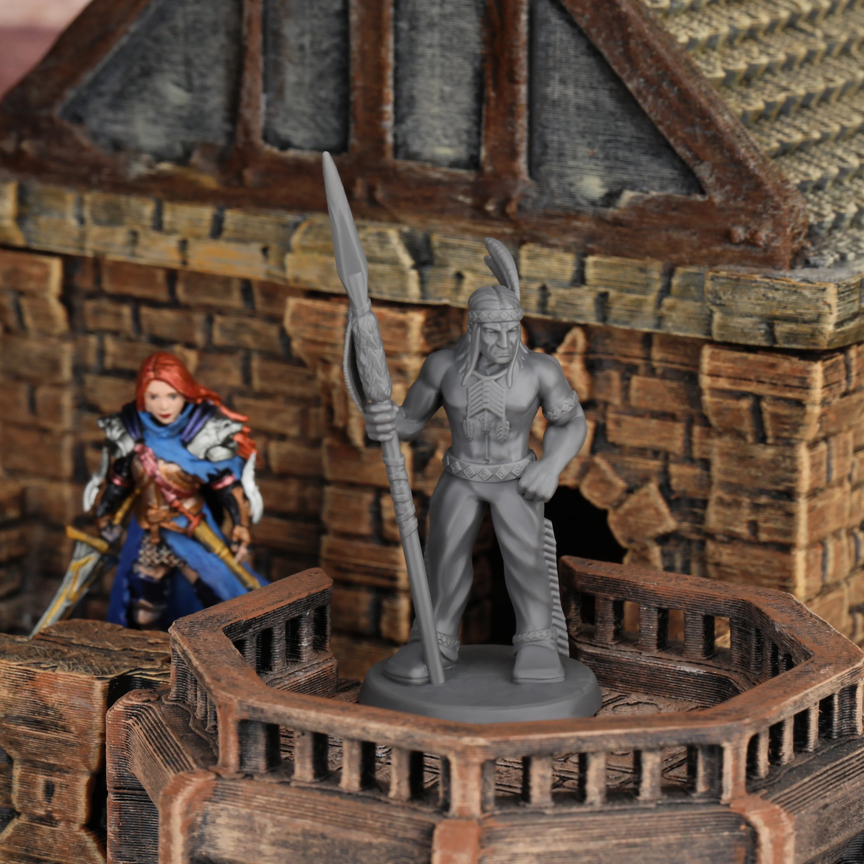 25mm Role Playing Miniatures -  Indian Warrior Figure for Strategy TTRPG Games, Collectible Gift for Tabletop RPG Enthusiasts