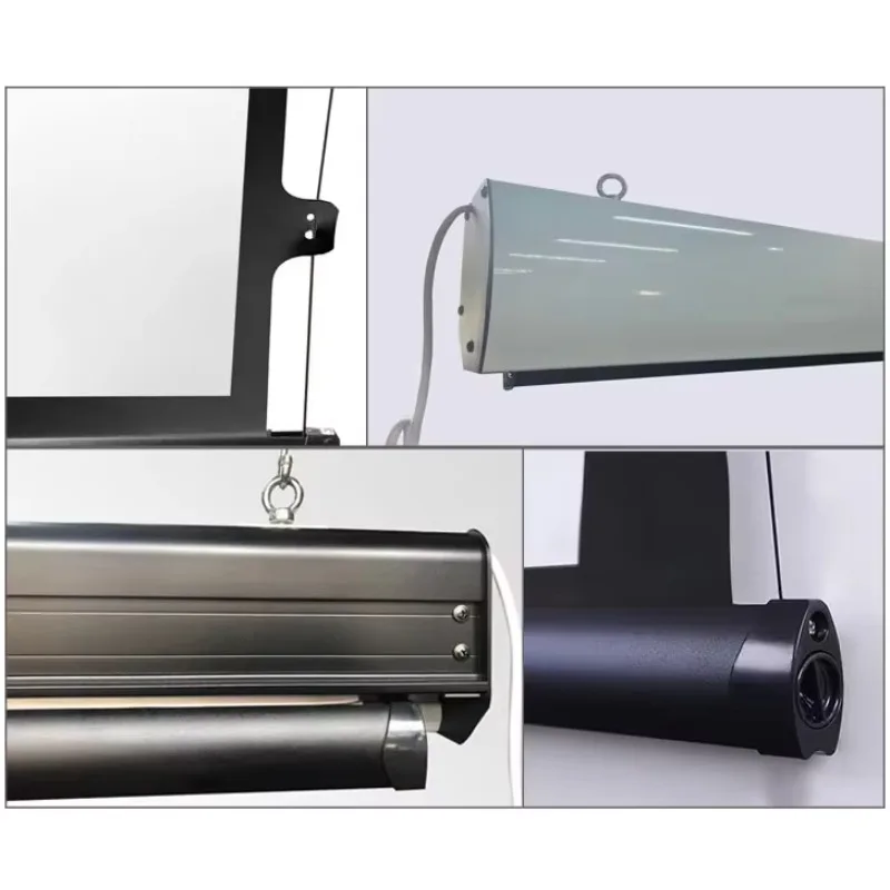 OEM HD 16:9 Tab-Tensioned Electric Projector Screen, Ceiling & Wall Mount, High Durability Screen for Home Theater System