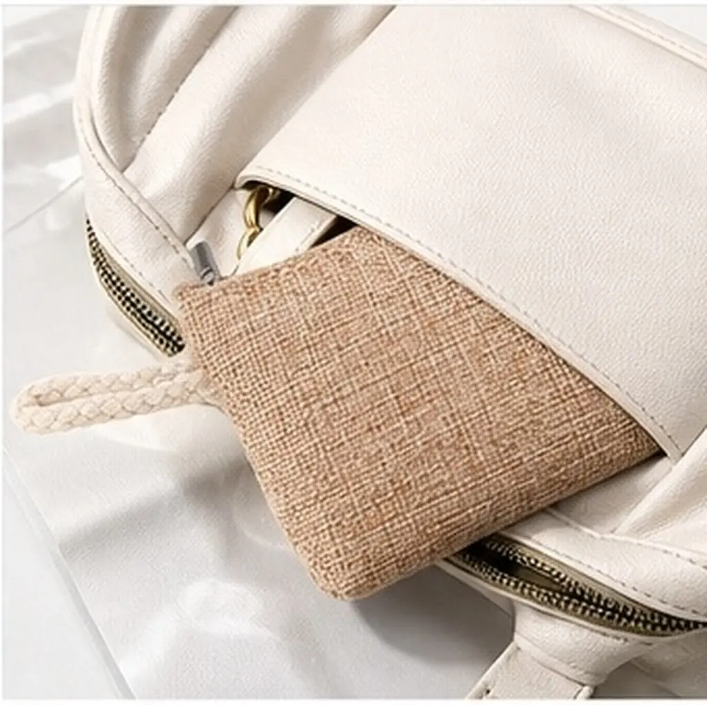 Compact Zippered Coin Purse for Women – Small Everyday Lipstick, Keys & Change Storage Pouch, Cotton Linen