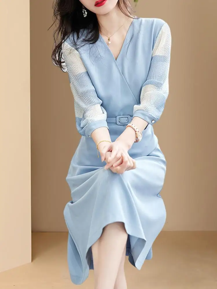 

Faionable Luxury Cotton Linen Dr Acetate Silk High Waist Long Skirt Ele Women's Clothing Spring Autumn New Arrival