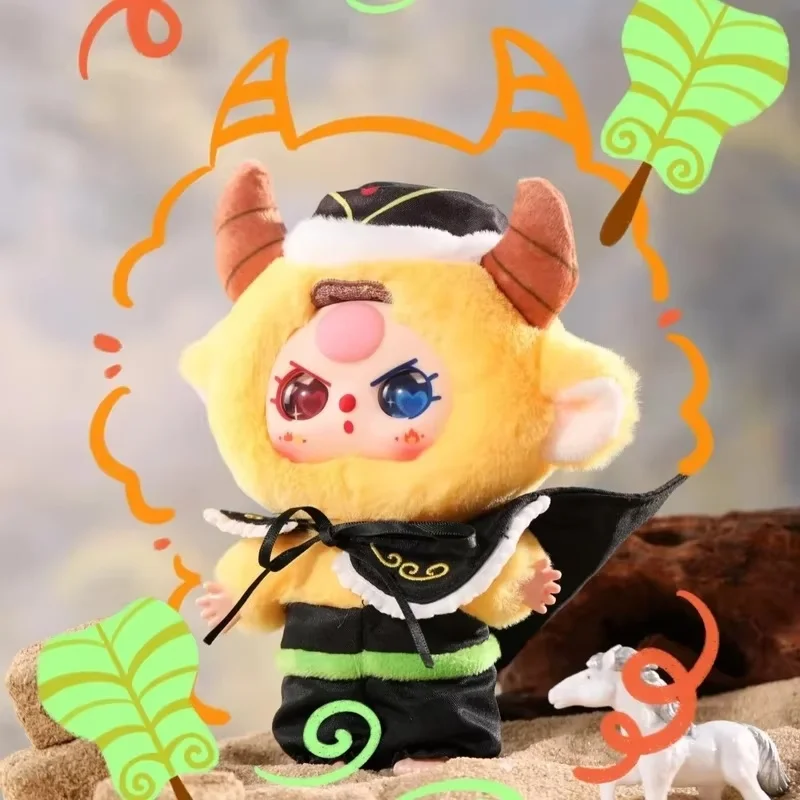 طفل ثلاثة الخراب في السماء الفينيل صندوق أعمى العصرية تمثال لطيف قلادة أنيمي الشكل الطرفية الاطفال عيد ميلاد فتاة دمى هدايا