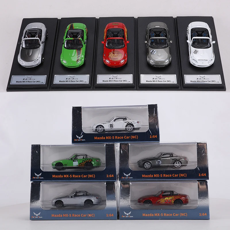 DCT 1/64 Mazda MX-5 voiture de course jouets en alliage véhicule à moteur moulé sous pression modèle en métal enfants cadeau de noël jouets pour garçons