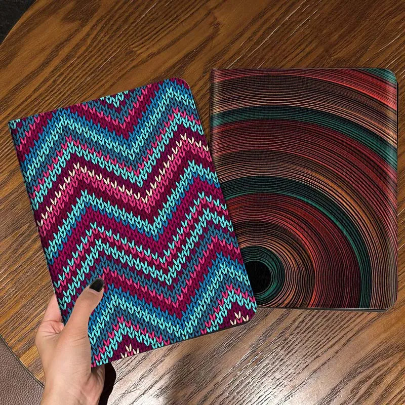 

Chevron Knit Pattern Colorful Tablet Case For Samsung Galaxy Tab S7 S8 S9 S10 FE Lite Gift