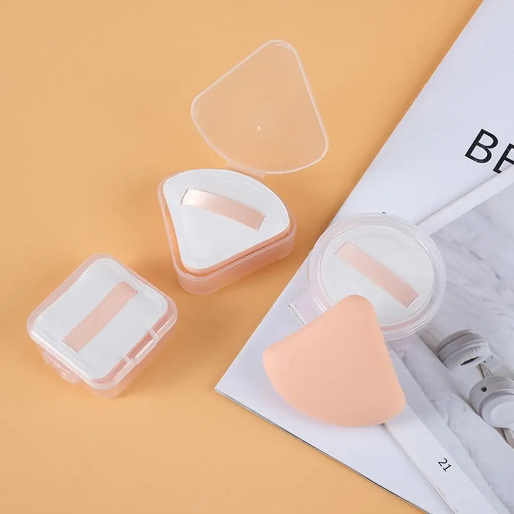 ラウンドトライアングルパウダーパフ デュアルユース 非食べるパウダー ウェットドライ化粧パフ メイクアップスポンジ 毛穴を隠す トライアングルメイクアップエッグパフ