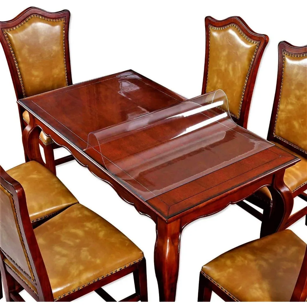 

Кристально прозрачная защита для стола, пластиковая скатерть, виниловая ПВХ, подушки для офисного стола, стула, подушечки, прямоугольные обеденные столешницы, деревянная мебель T