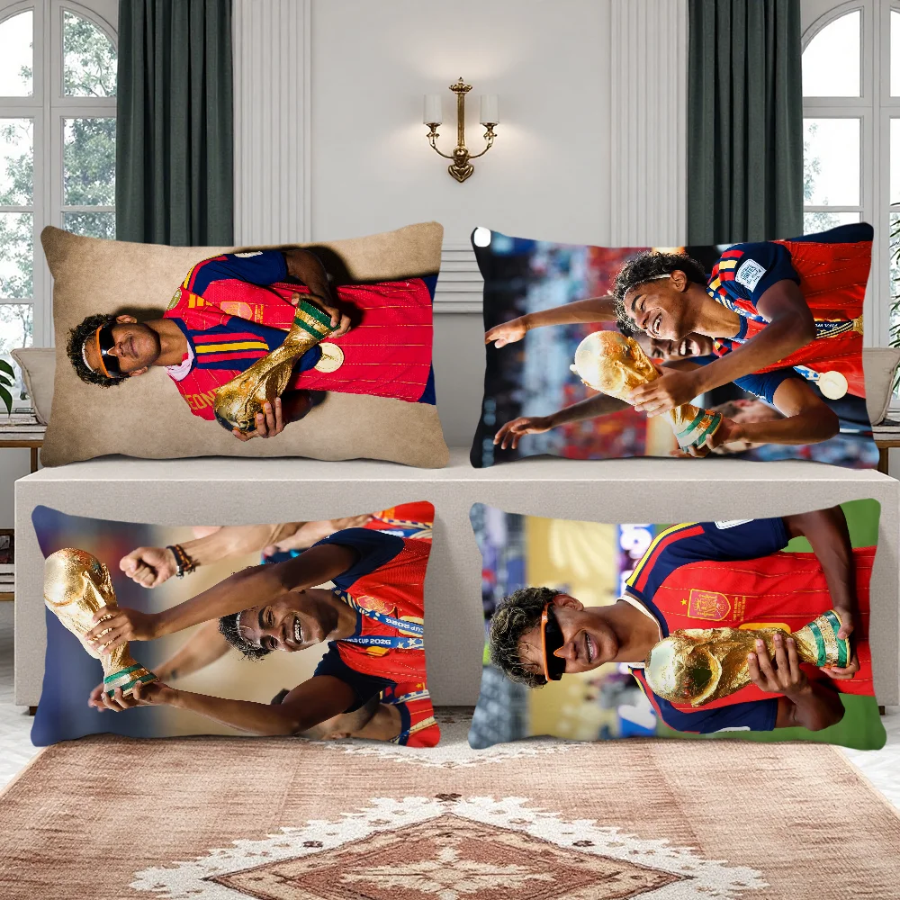 L-Lamine Football Y-Yamal Spain  cushion cover Rectangle Pillow Case Printing Bedside Sofa Room Home Decoration Pillowcase