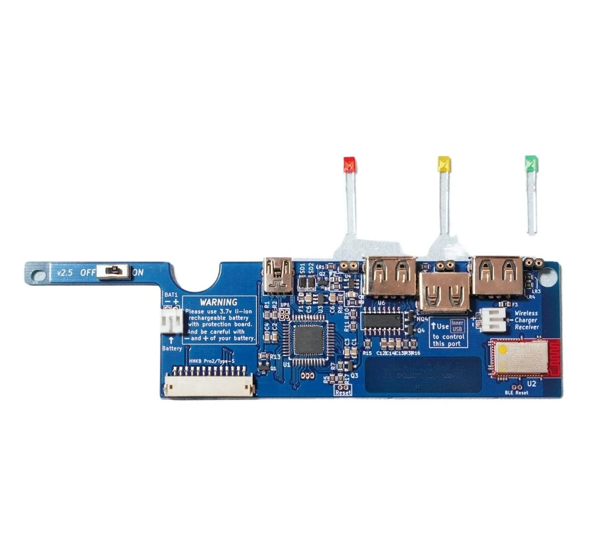 محول بلوتوث لاسلكي BLE/BT ثنائي الوضع لـ HHKB Pro2، وحدة لوحة مفاتيح غير سعة إلكتروستاتيكية للوحات المفاتيح المخصصة #2