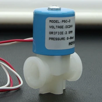 PSC-3 1/4 Pipe 24V 12V DC Flow Control RO Machine Water Purifier 2 Way Plug Micro Solenoid Valve