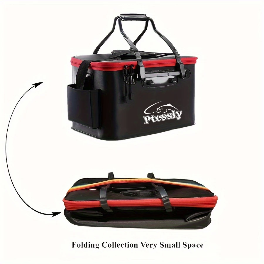 Tragbare EVA-Angeltasche, Faltbarer Angeleimer, Lebendfischbox, Camping-Wasserbehälter, Angelzubehör-Aufbewahrungstasche – Detail 5