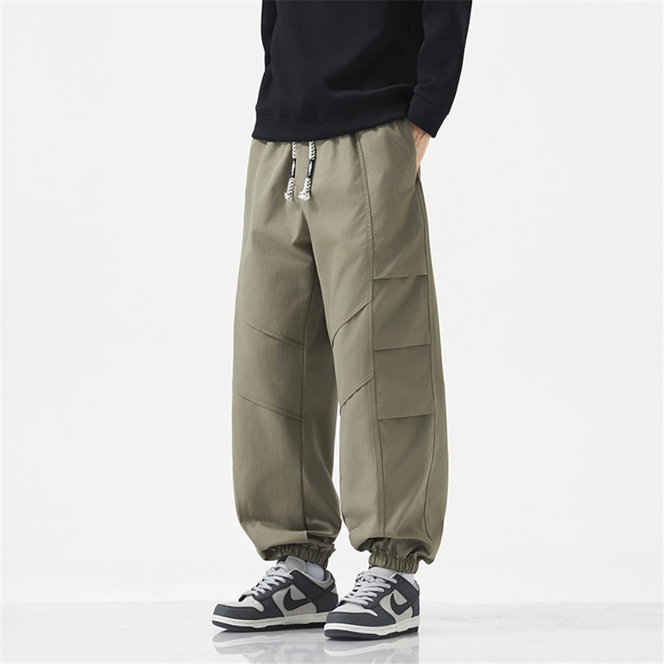 9XL Plus Size Jogger Pants Men Sweatpants Fashion Casual Solid Color Big Size Stretch Waist Trousers
