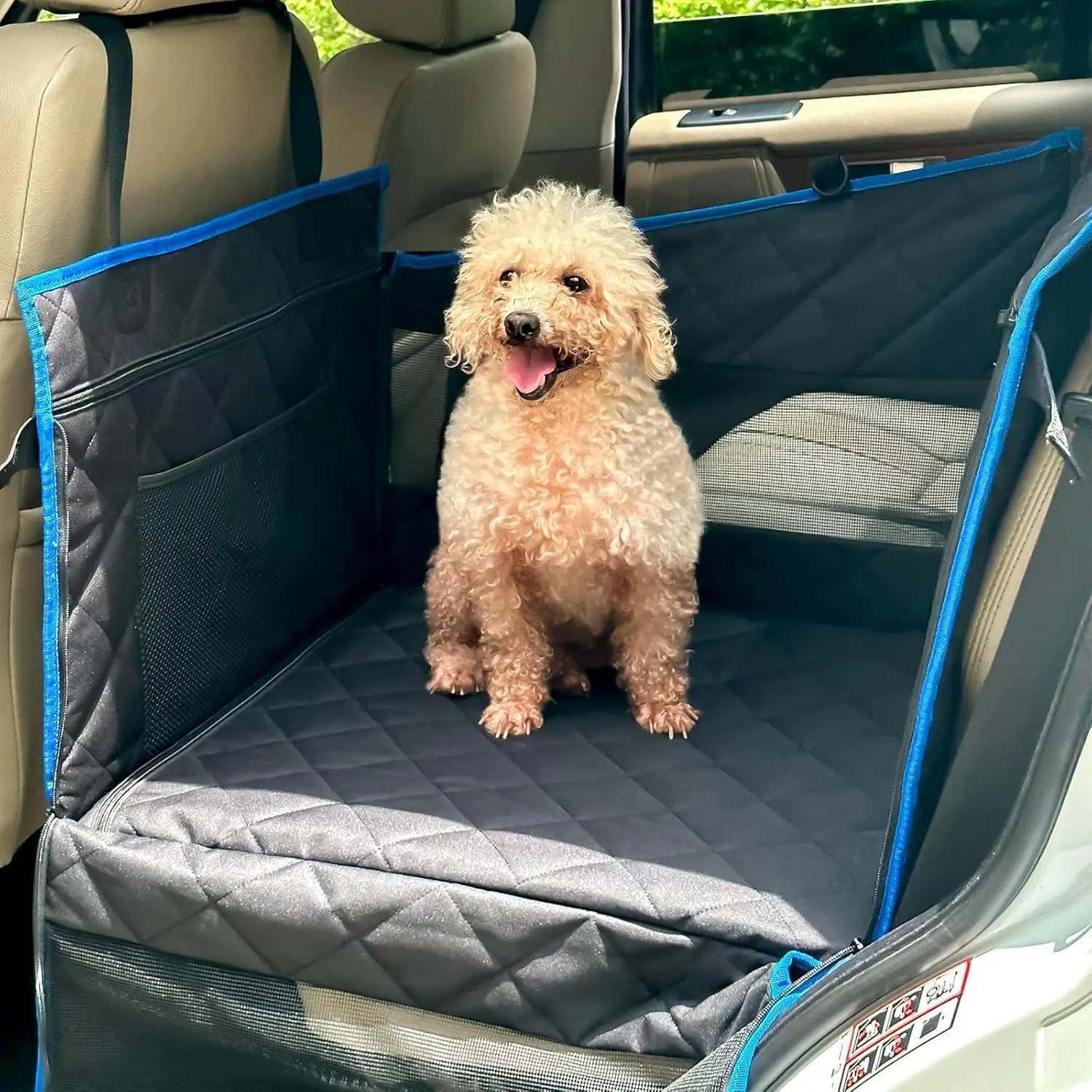 

Dog Car Seat For Large & Small Dogs Ba Seat Extender Hammo For Cars Suv Tru (Black-S)
