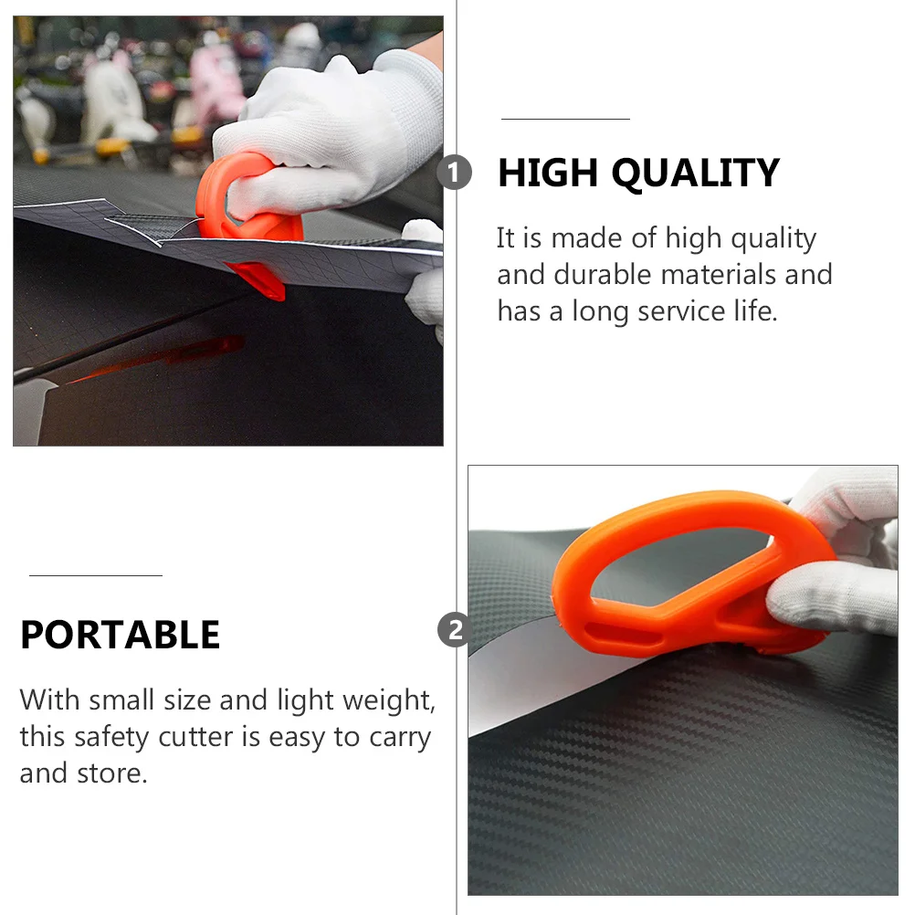 

3Pcs Film Wrap Paper Cutter Lightweight Safety Cutter for DIY Vinyl Trimming and Letter Opening Applications Safety Cutting Tool