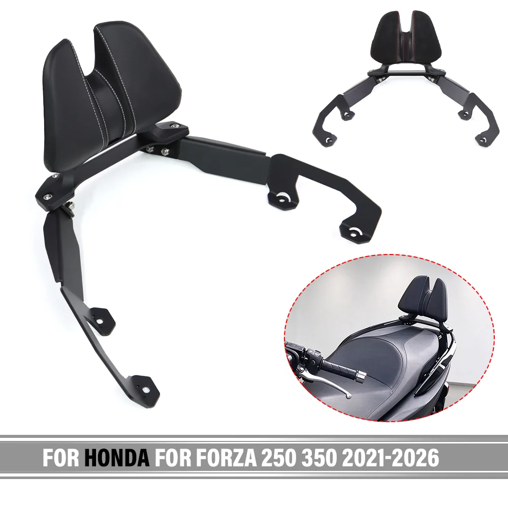 Motorcycle Rear Passenger Backrest Sissy Bar Back Rest Rear Seat Back Cushion FOR HONDA FOR FORZA350 FOR Forza250 NSS 2021-2026