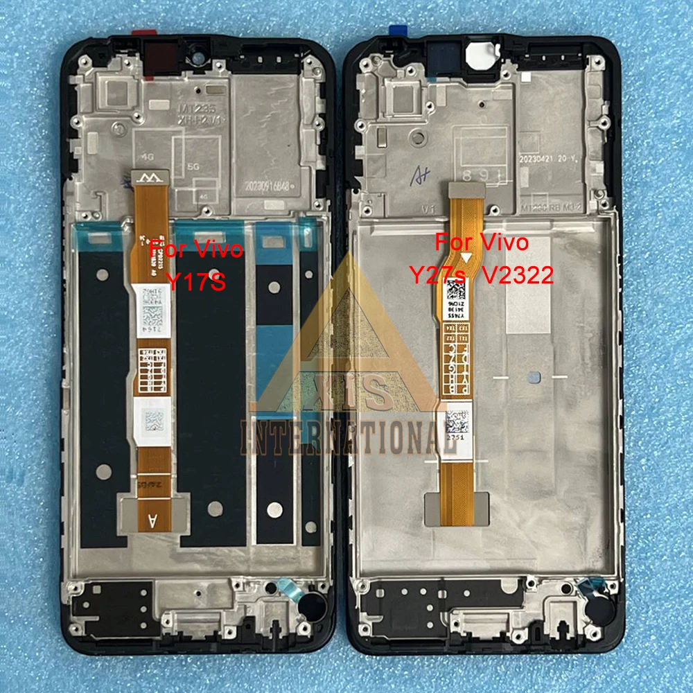 Original For Vivo Y27 V2249 LCD Y27S V2322 Display Screen+Touch Panel Digitizer Frame For Vivo Y17 V1901A 1902_19 LCD Y17S