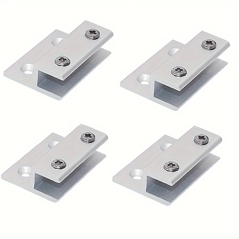 2/4Pcs h-förmigen Aluminium Glas Acryl Spiegel Halter Badezimmer Wand Montage Verschluss Spiegel Halter Befestigungs Clip glas Clip