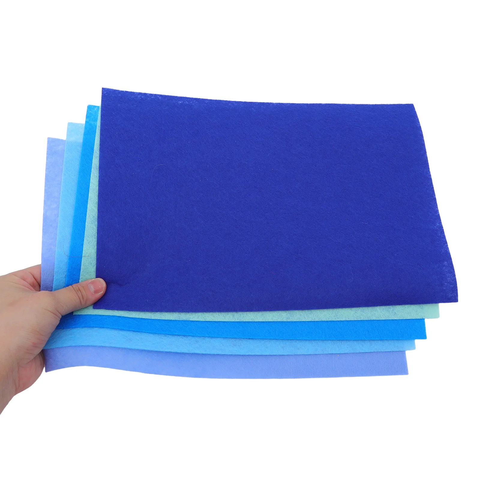 

30Pcs Felt Sheets for Crafts 12x8 Inch 1.5mm Thick Blue Non-Woven Stiffened Craft Felt Bulk Soft Sheets for Sewing Quilting