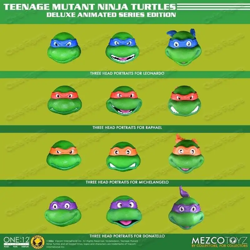 In Stock Original Box Mezco One:12 Ninja Turtles Deluxe Animation Series Animation Action Figure Model Toy Gift