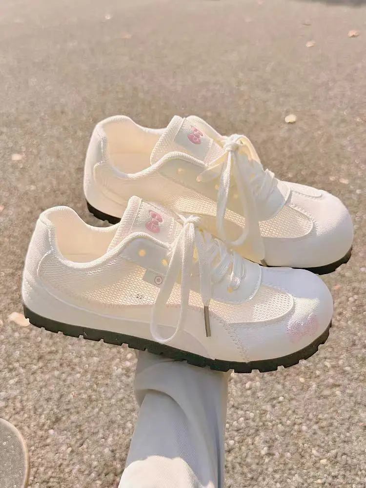Niche Ballet Runner Sneakers Women Ugly Cute Mesh White 2026 Summer German Trainer Skate Shoe