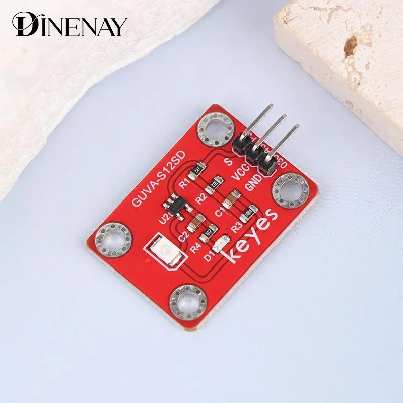 1/2/3 Uds 3528 módulo de intensidad ultravioleta Solar DC 3,3-5V Sensor UV GUVA-S12SD 240-370nm para Arduino/Raspberry Pi