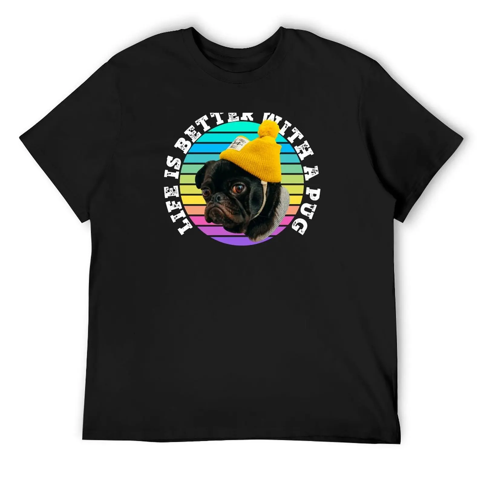 

life is better with a pug T-Shirt vintage t shirts oversizeds vintage mens clothing