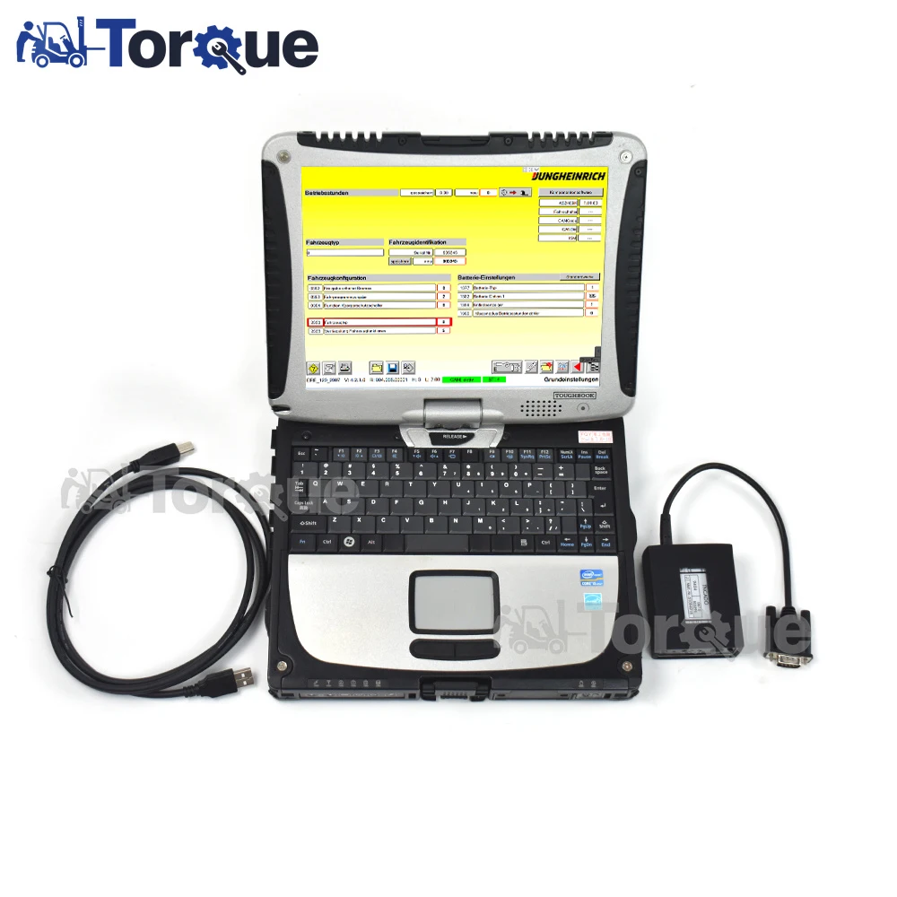 Toughbook CF19 Laptop Forklift Diagnostic Tool For Jungheinrich JUDIT 4 Incado Box Diagnose Kit